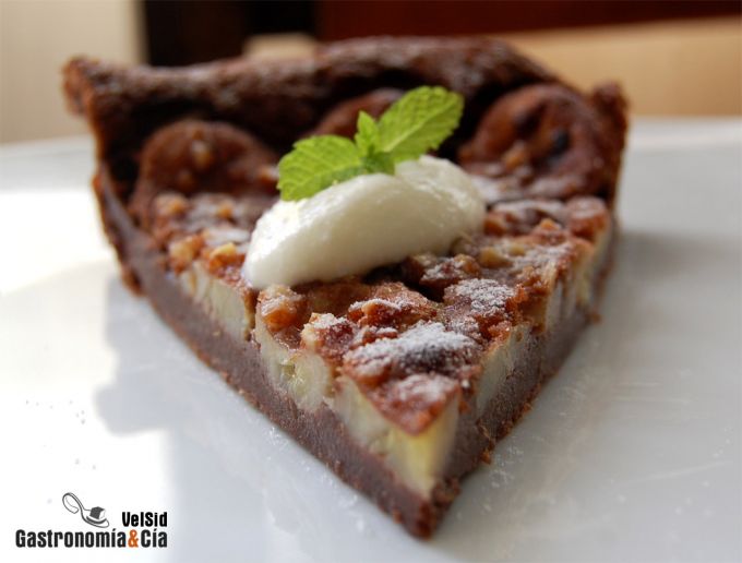 Flognarde de chocolate y plátano