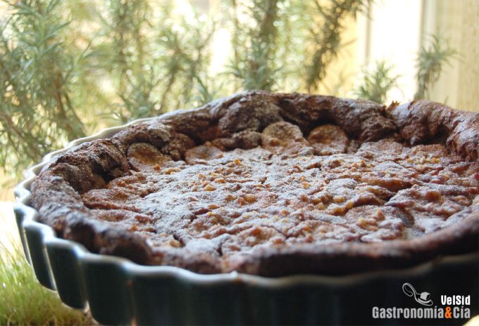 Flognarde de chocolate y plátano