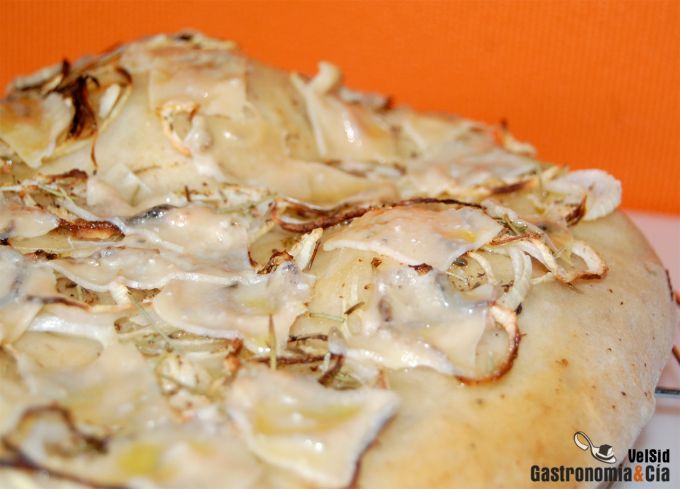 Focaccia de cebolla y Grana Padano