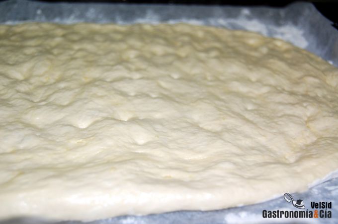 Focaccia con queso de cabra