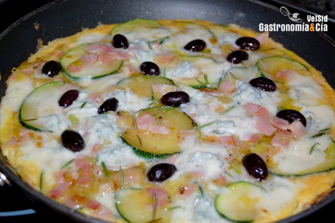 Frittata de calabacín y gorgonzola