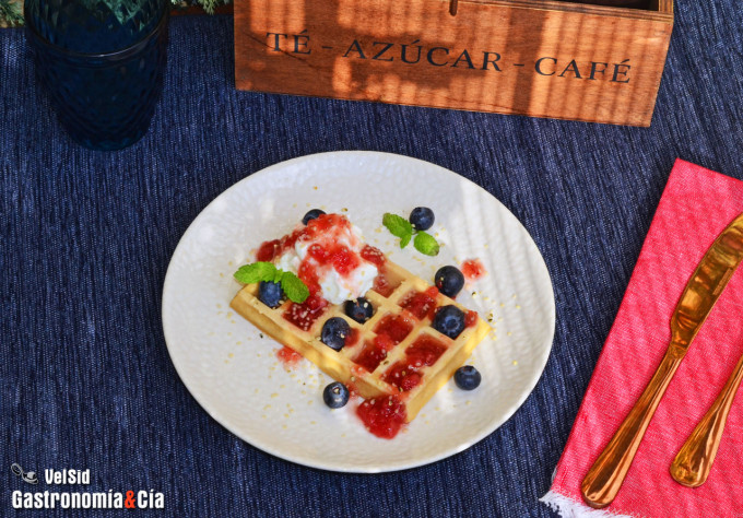 Gofres exprés de avena y almendra