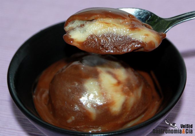 Helado de chocolate y limón