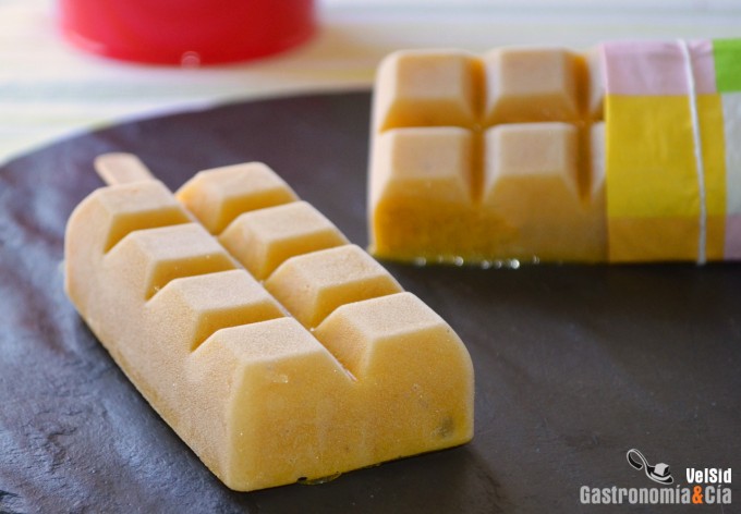 Helado de mango y plátano