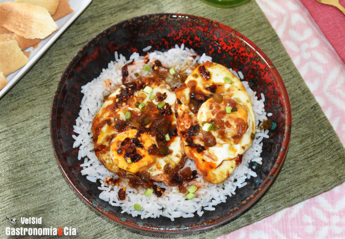 Receta de huevos con salsa de soja dulce