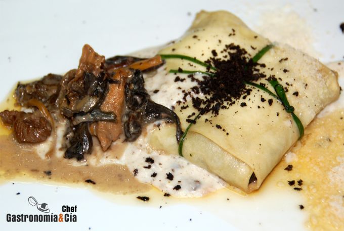 Lasagna de setas mixtas