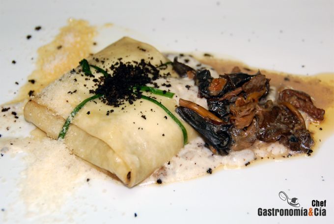 Lasagna de setas mixtas