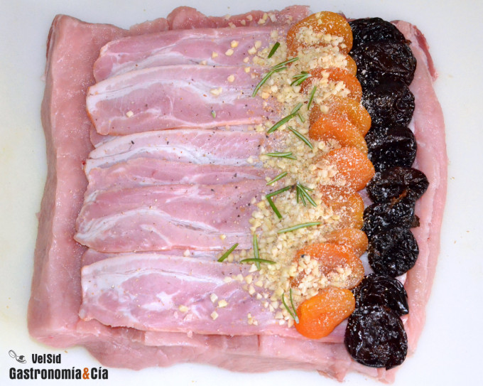 Lomo de cerdo relleno al romero 