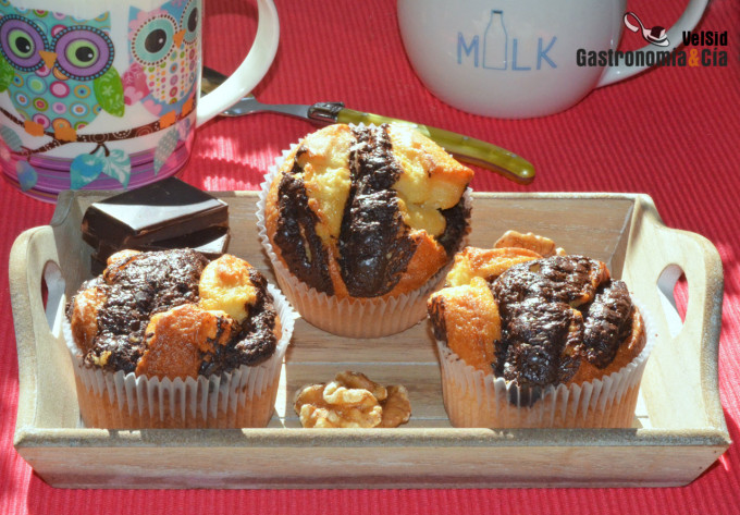 Magdalenas con chocolate fundido, un desayuno ideal