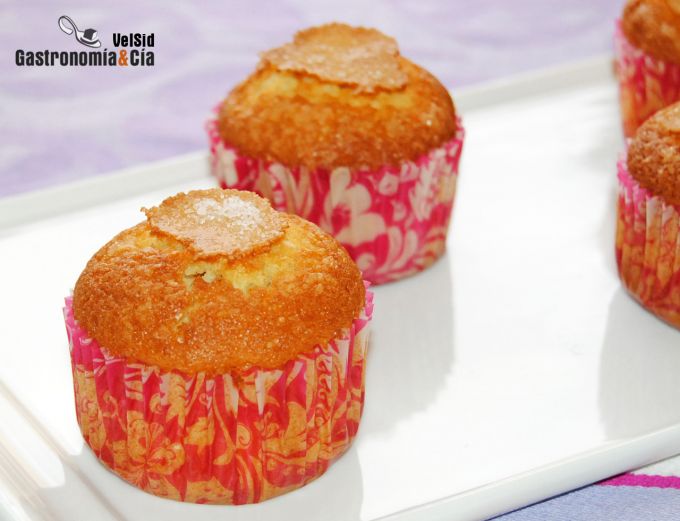 Magdalenas rellenas de chocolate