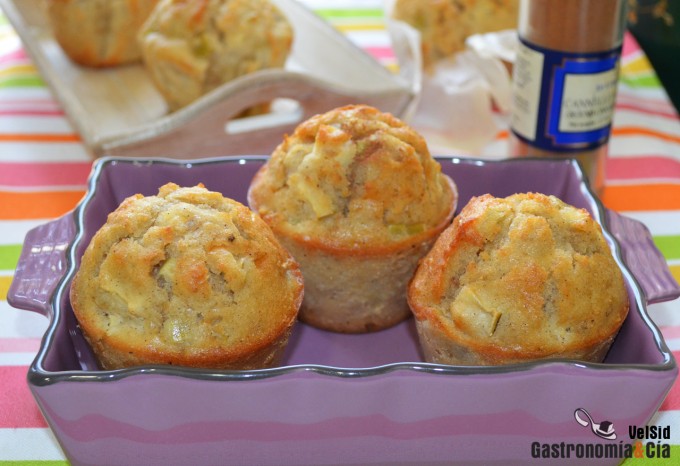 Muffins de avena y manzana