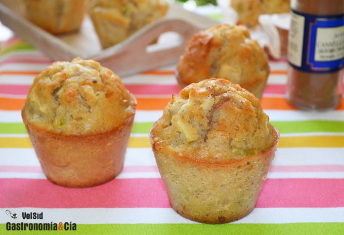 Muffins de avena y manzana