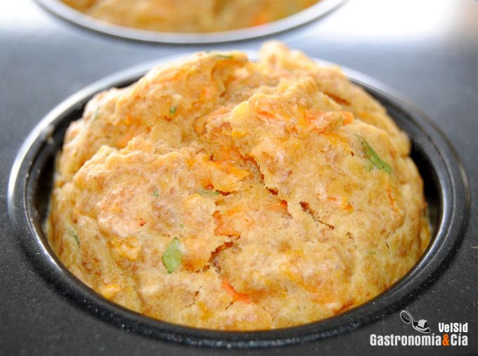 Muffins de zanahoria y cilantro