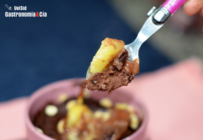 Mug cake de chocolate y pera