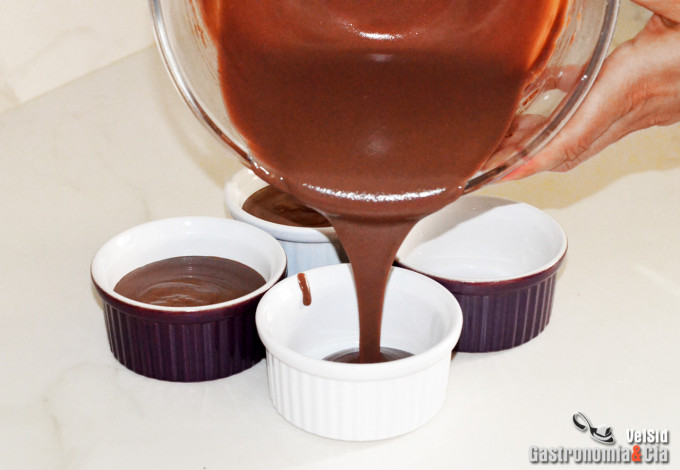Natillas de chocolate en el microondas