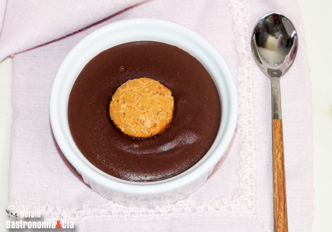 Natillas de chocolate en el microondas