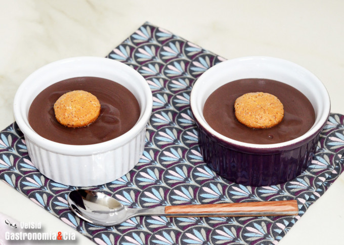 Natillas de chocolate en el microondas