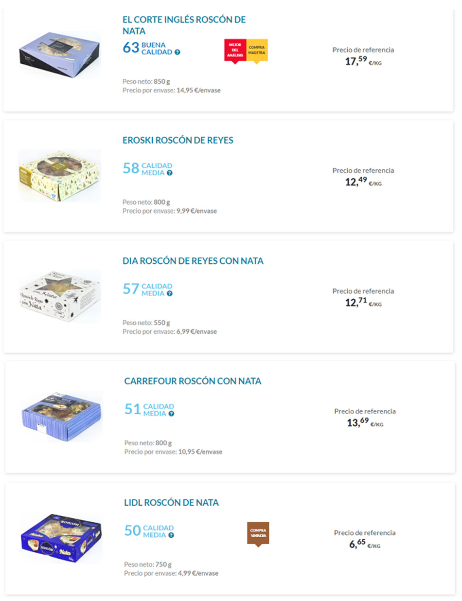 Mejor Roscón de Reyes de súper