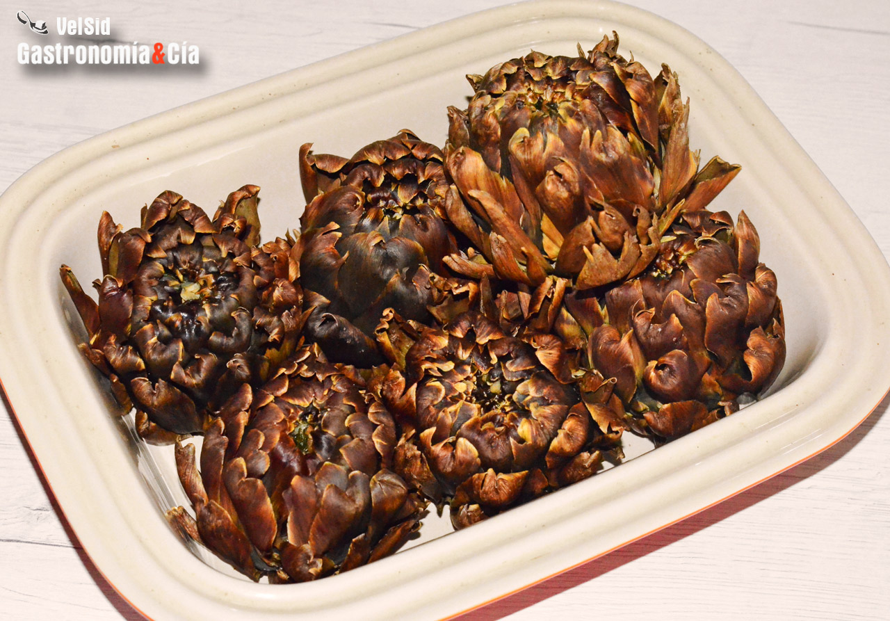 Alcachofas asadas en freidora de aire