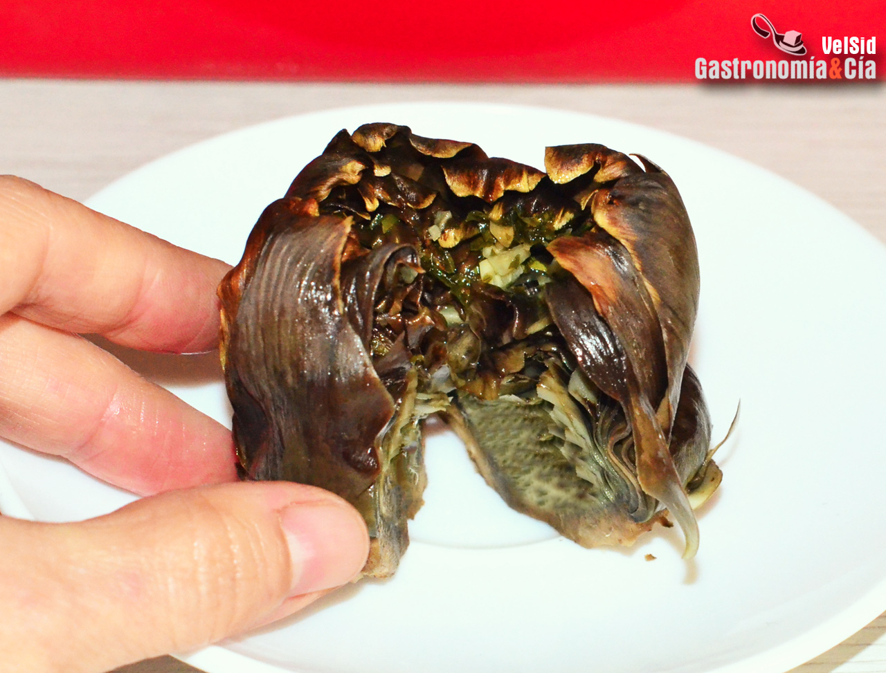 Alcachofas asadas en freidora de aire