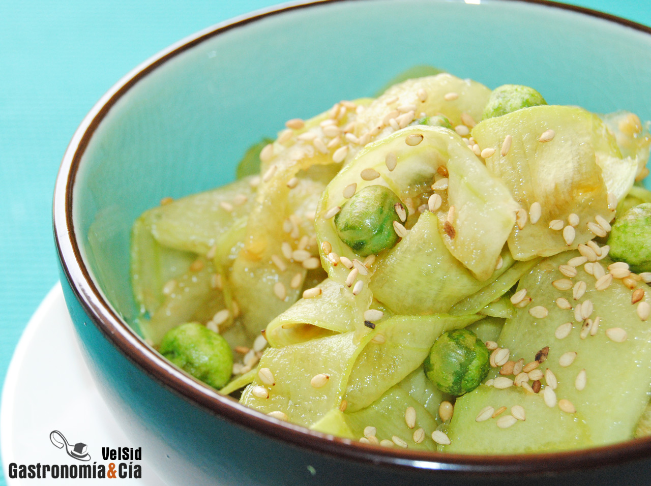 Ensalada de alficoz con salsa sukiyaki