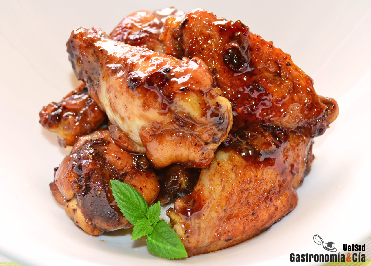 Alitas de pollo al whisky