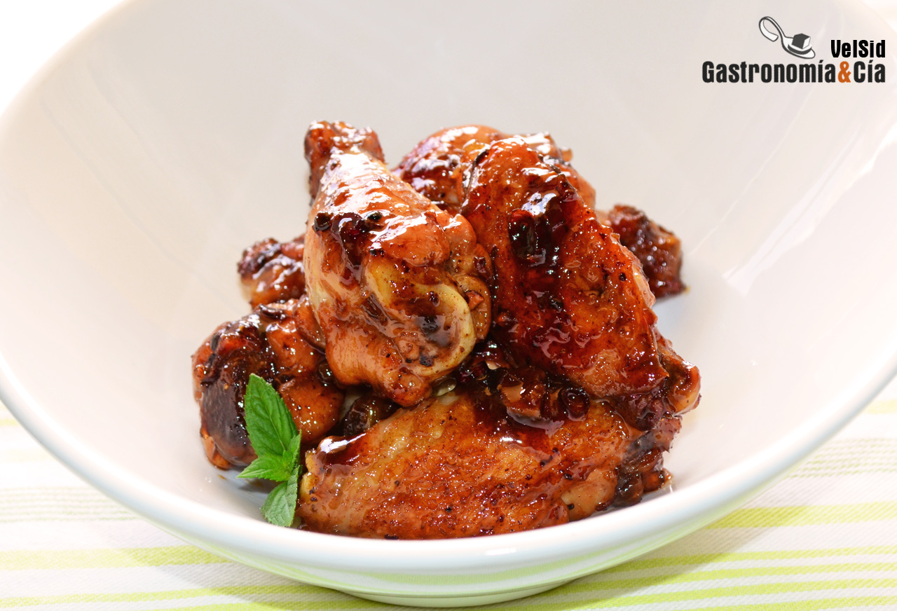 Alitas de pollo al whisky