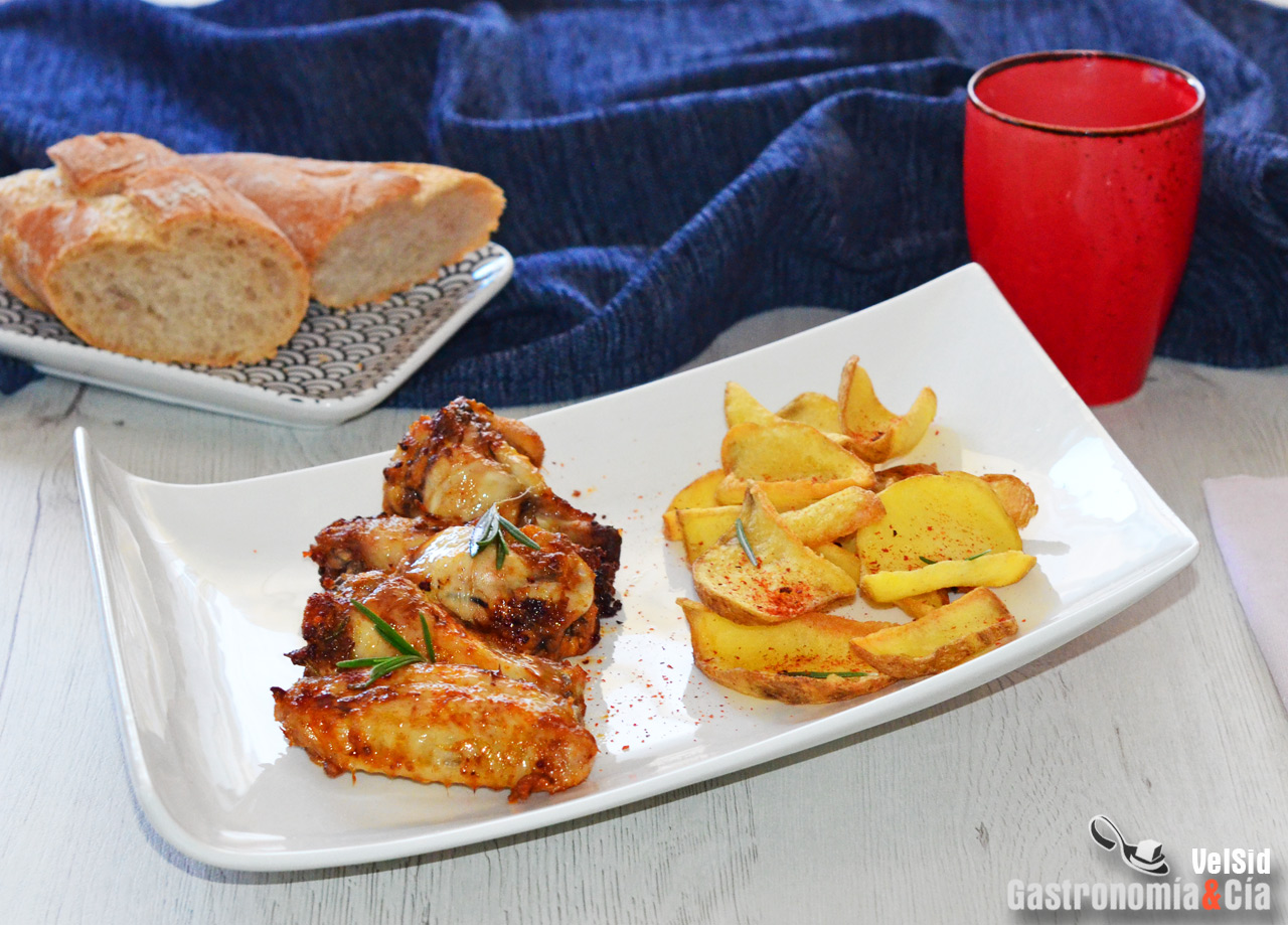 Alitas de pollo con romero y limón