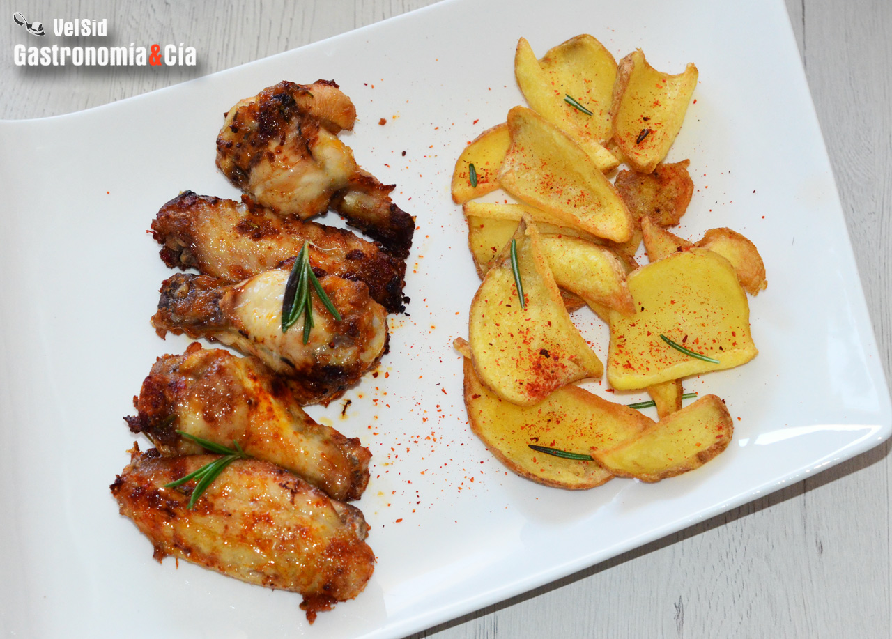 Alitas de pollo con romero y limón