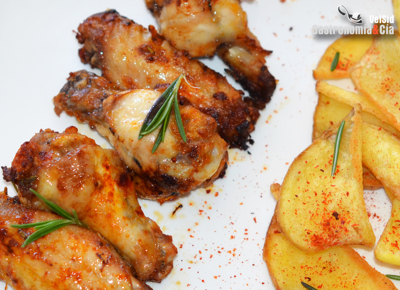 Alitas de pollo con romero y limón