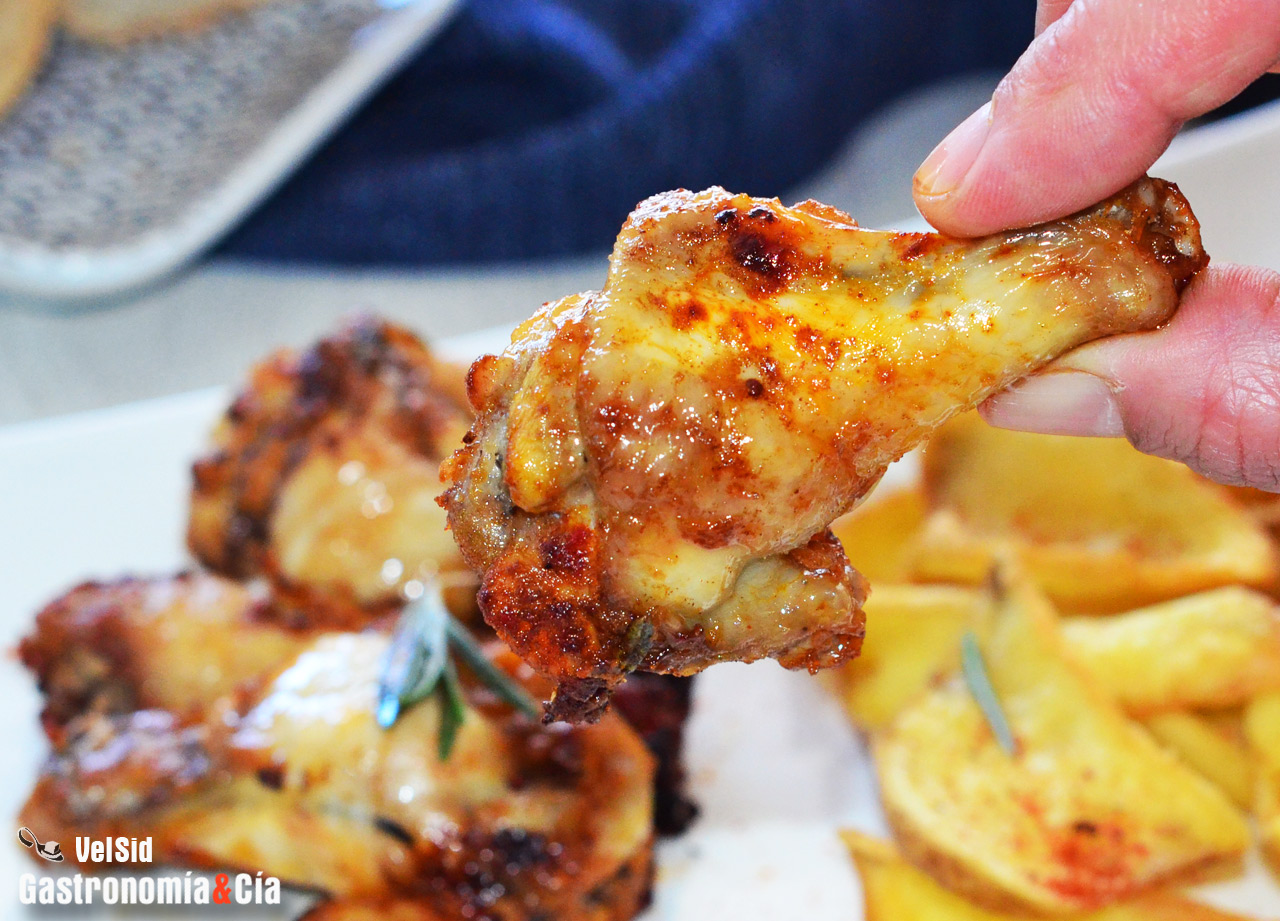 Alitas de pollo con romero y limón