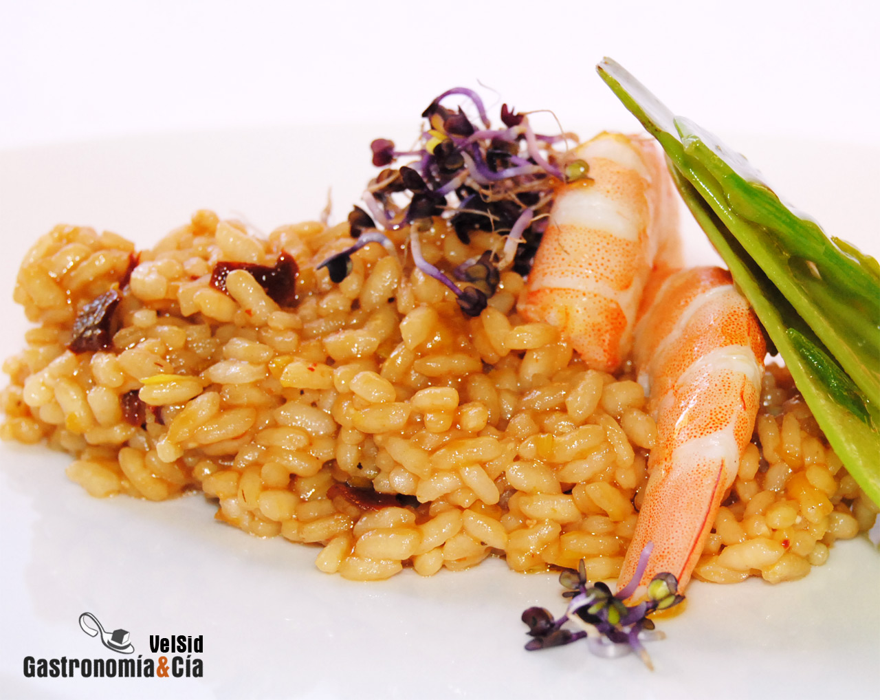 Arroz con langostinos y tirabeques