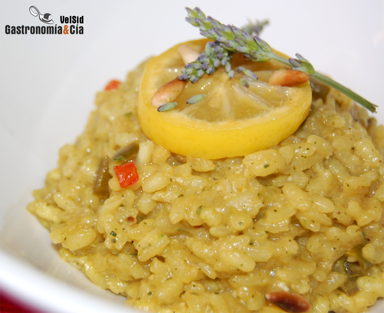 Arroz con pesto de calabacín