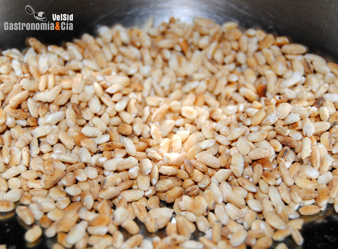 Arroz tostado en polvo