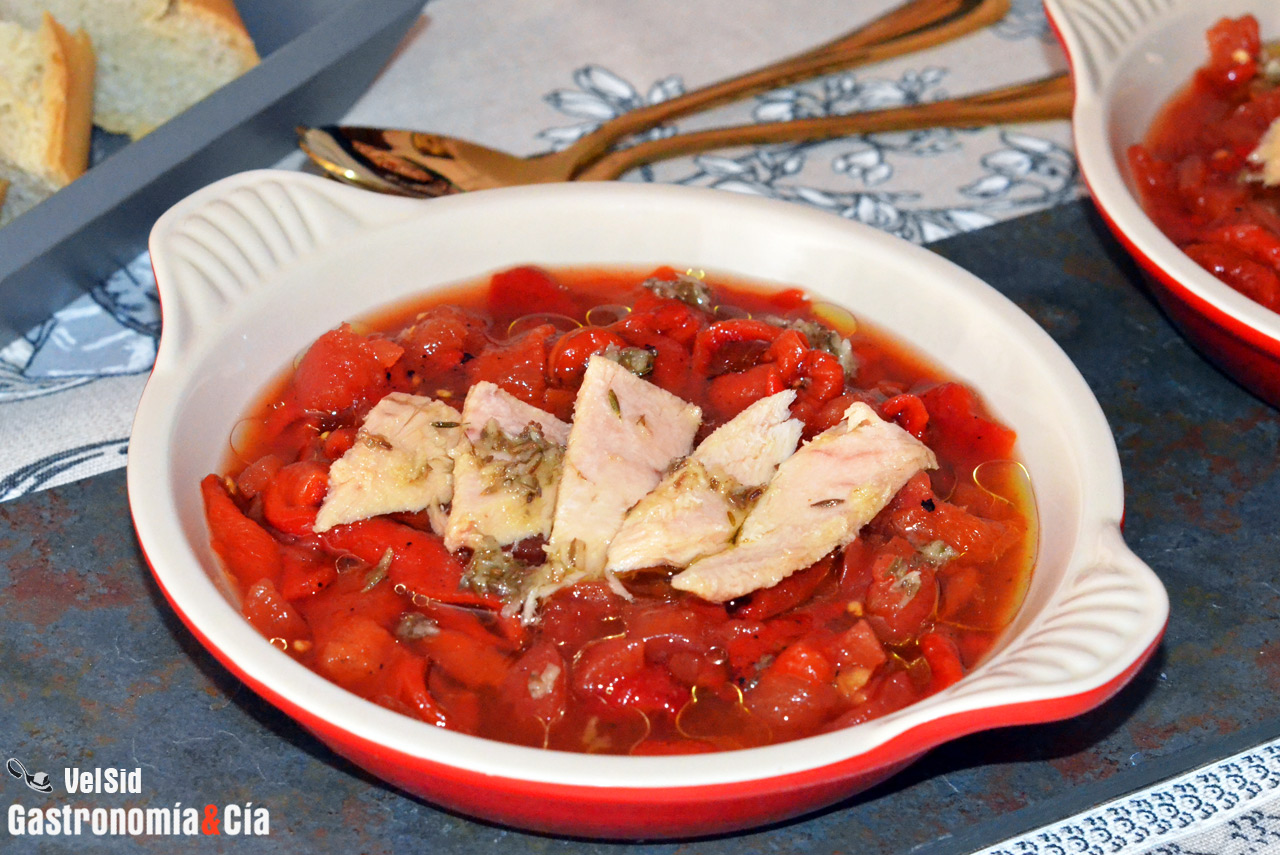 Asadillo manchego con bonito en aceite