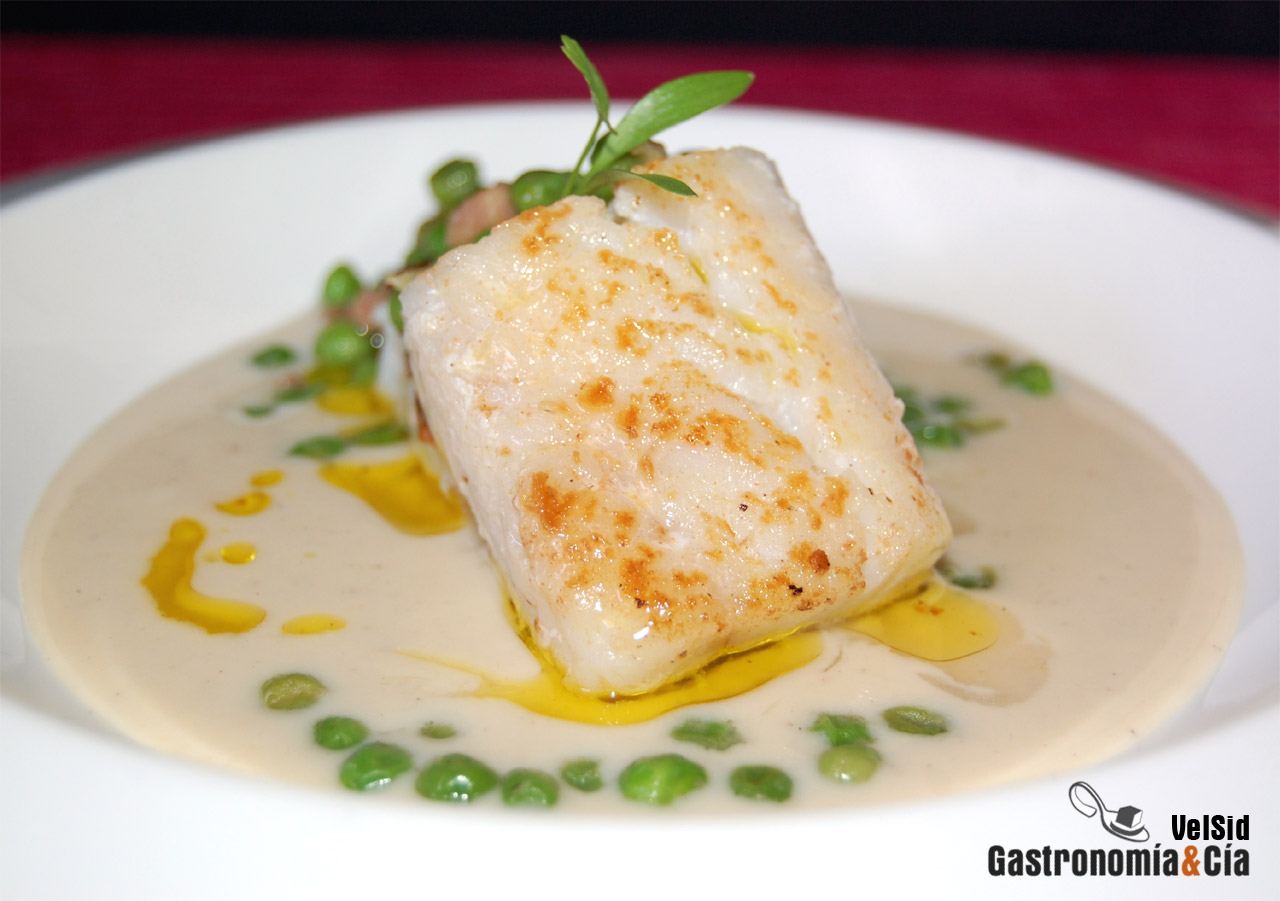 Bacalao con velouté de sidra