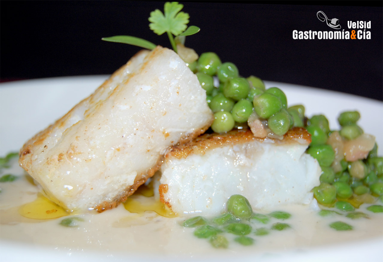 Bacalao con velouté de sidra