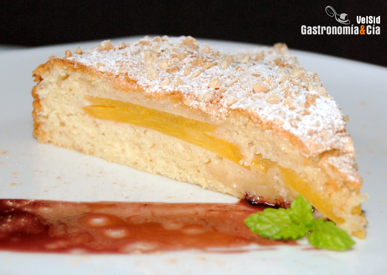 Bizcocho de queso fresco de cabra y persimon