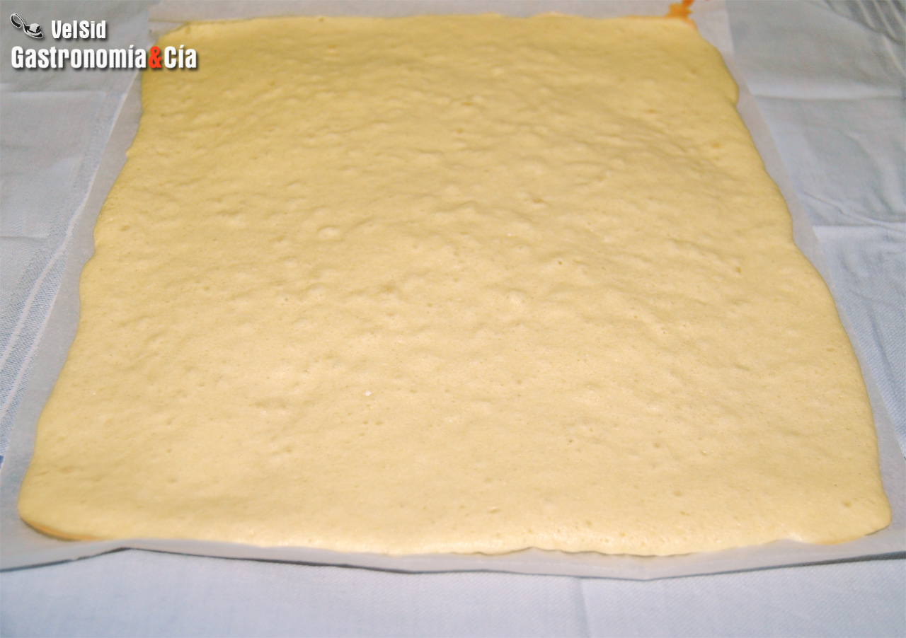 Bizcocho para el tronco de Navidad