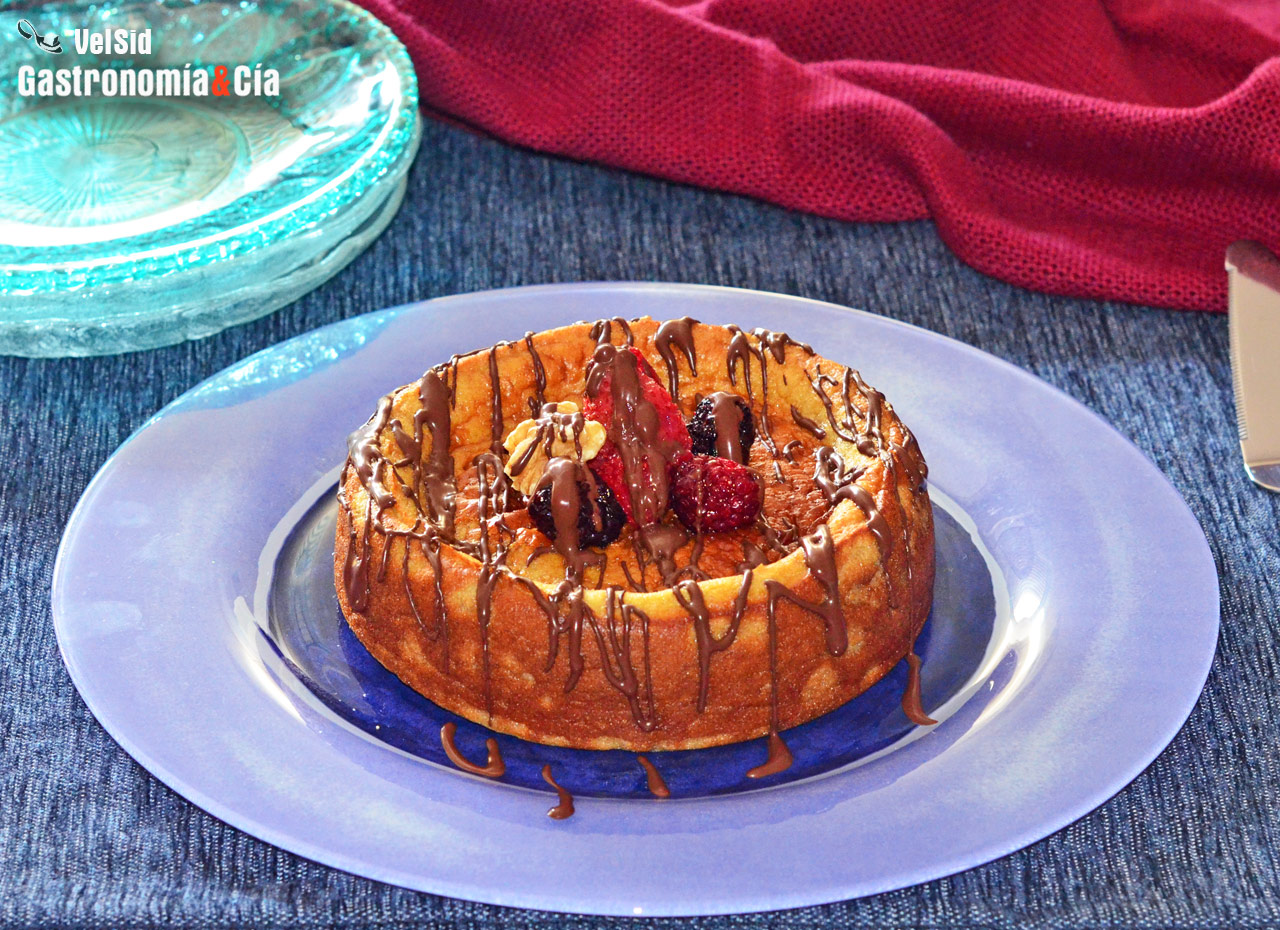 Tarta de plátano sin gluten y sin azúcar