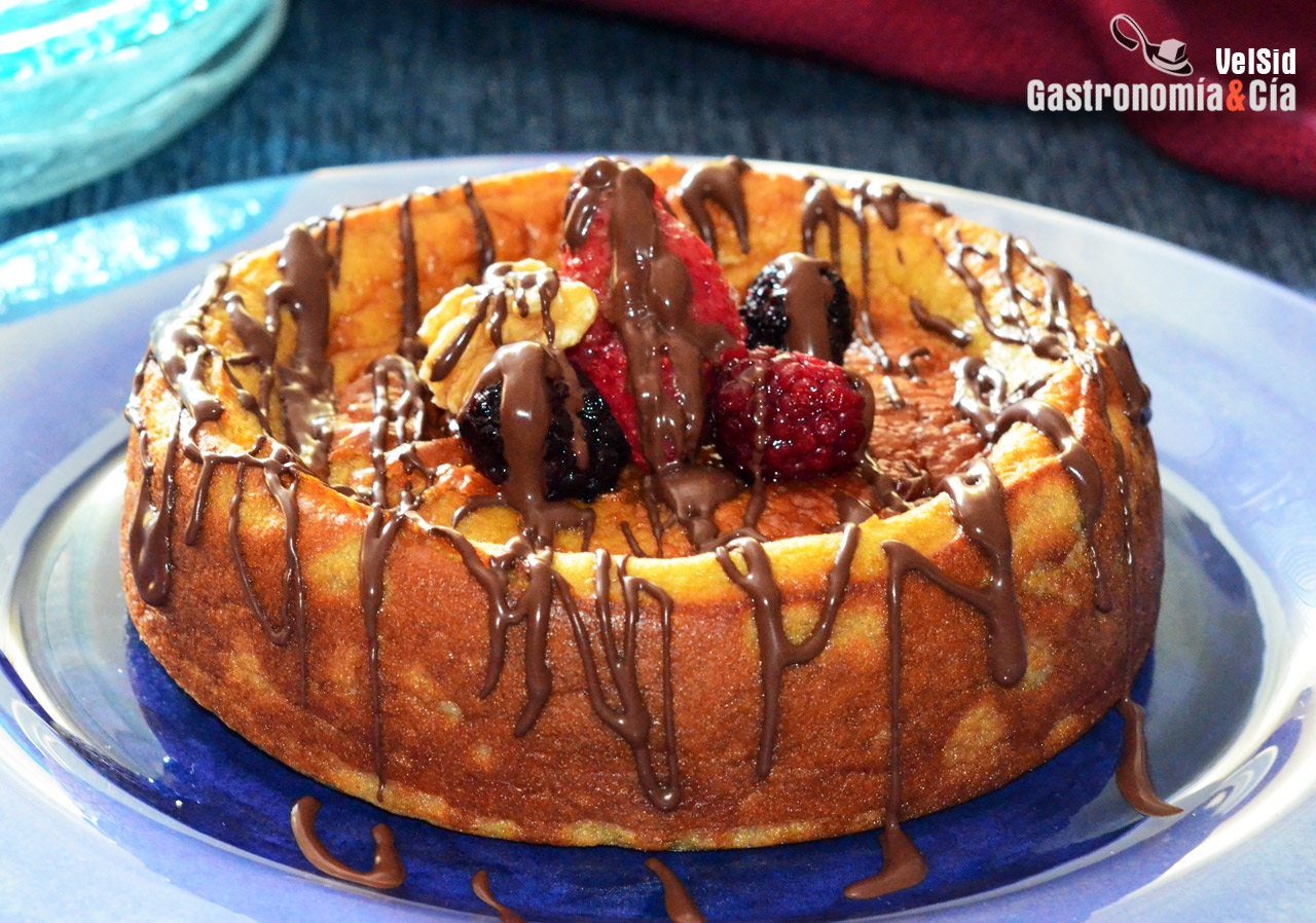 Tarta de plátano sin gluten y sin azúcar