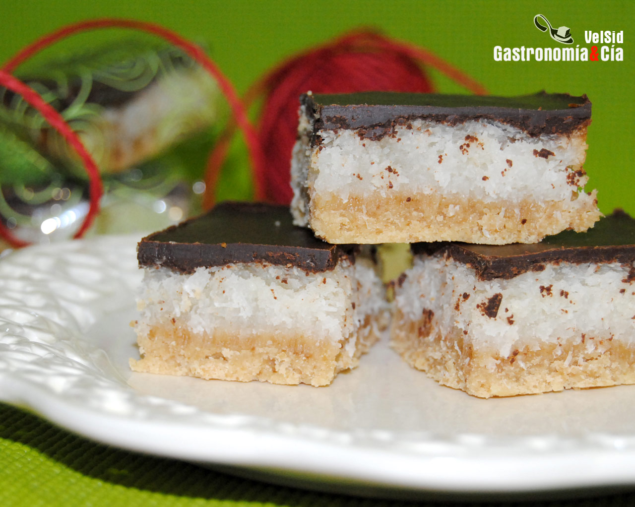 Chocolate, coco y galleta