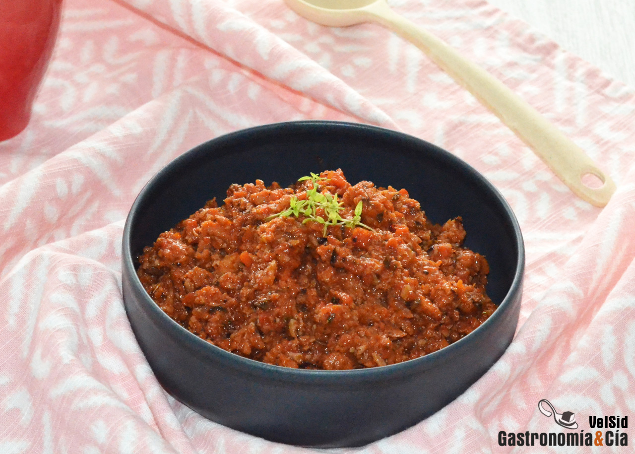 Receta de salsa boloñesa vegana