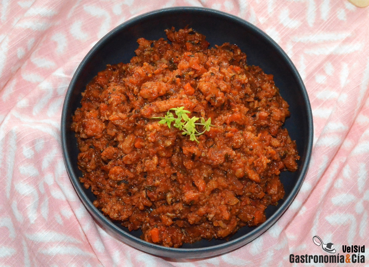 Receta de salsa boloñesa vegana