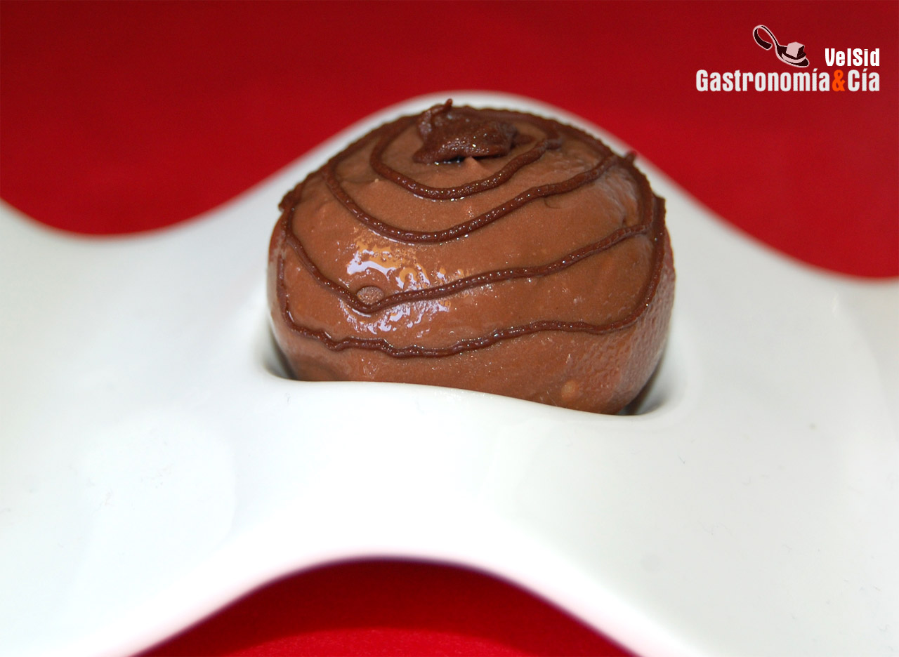 Bombones helados de frambuesa