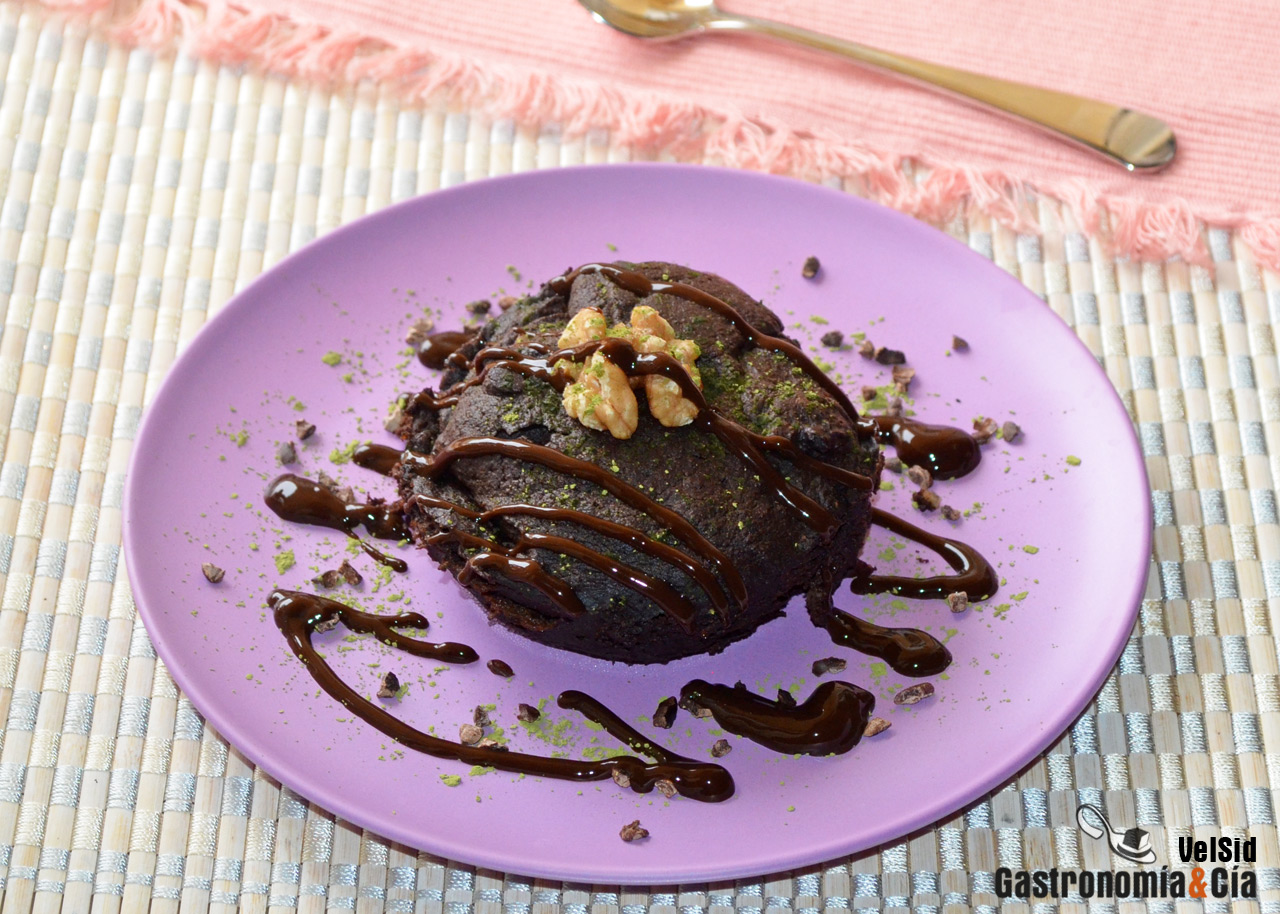 Bowlcake de chocolate y té matcha