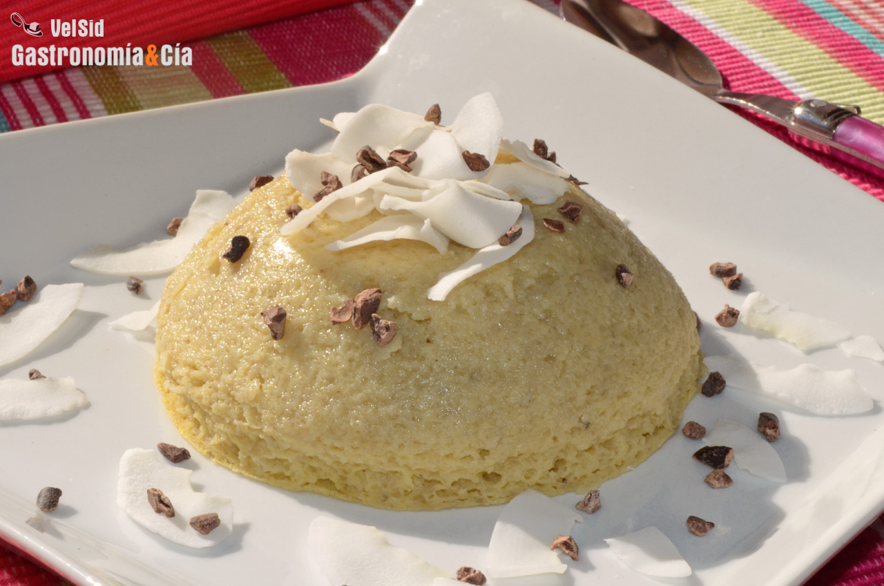 Bowlcake de plátano y coco