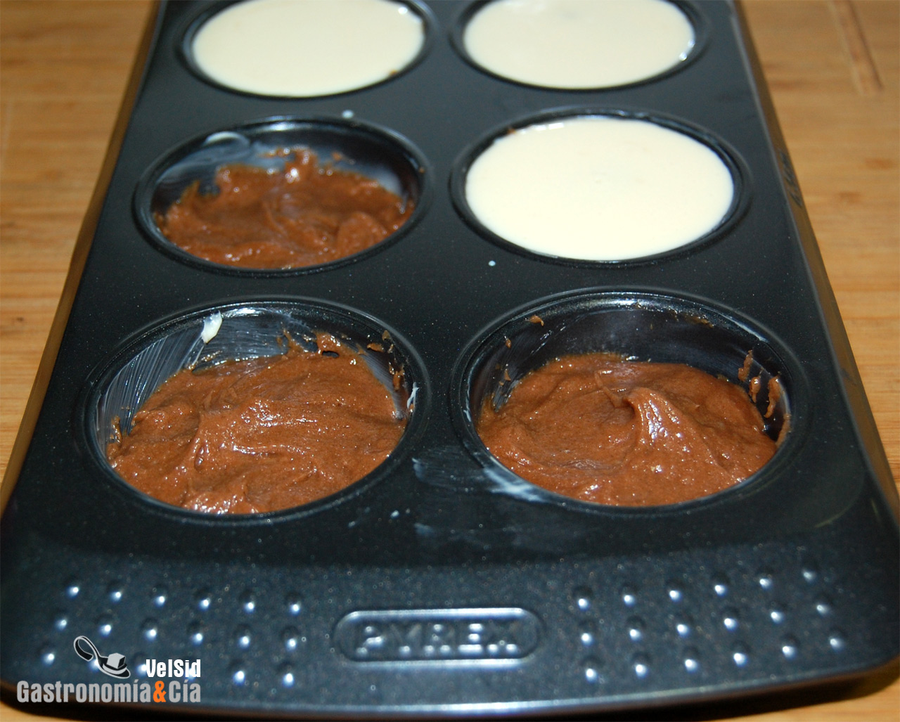 Brownie de chocolate y queso