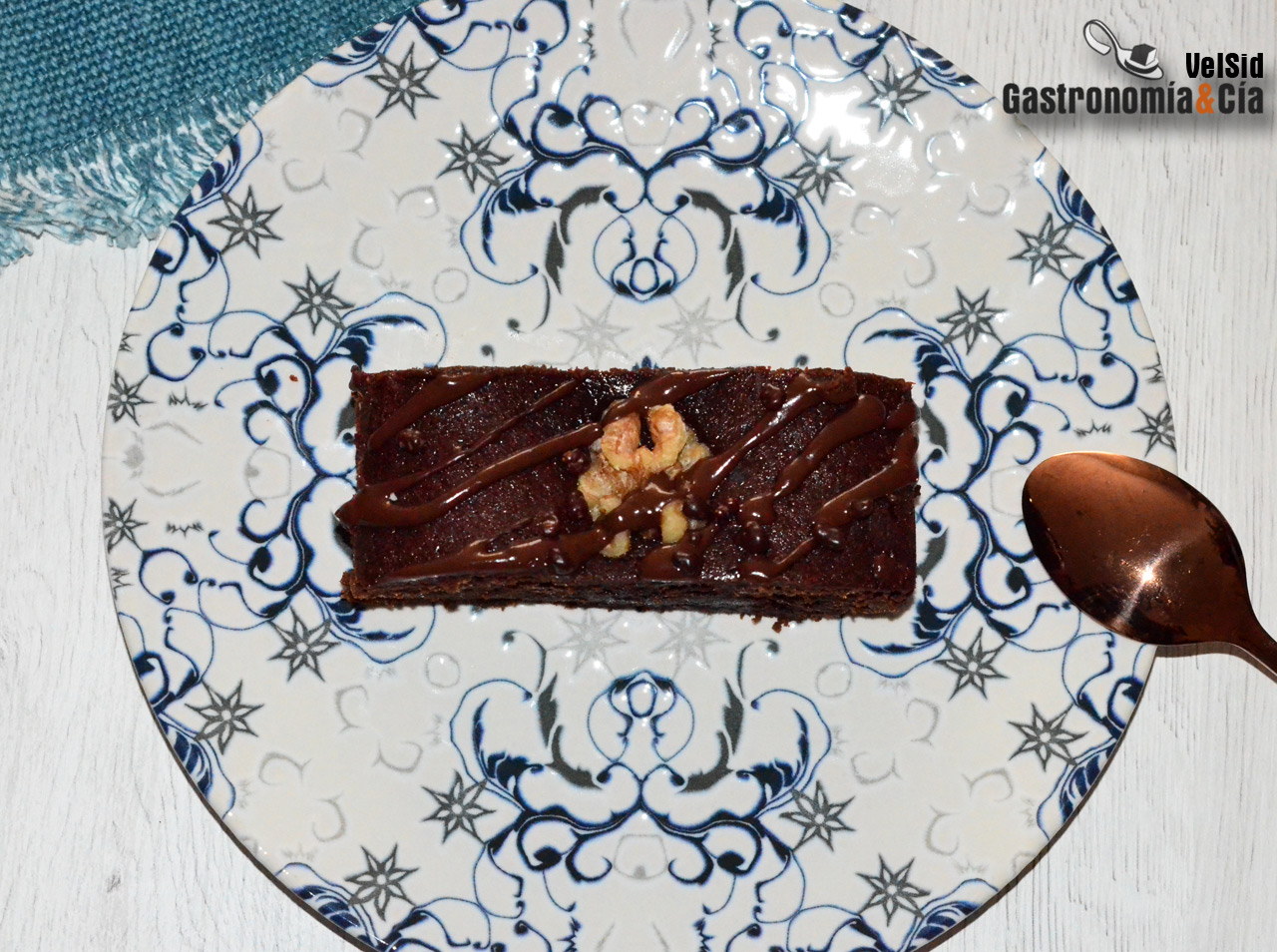 Brownie de chocolate y manteca de avellanas