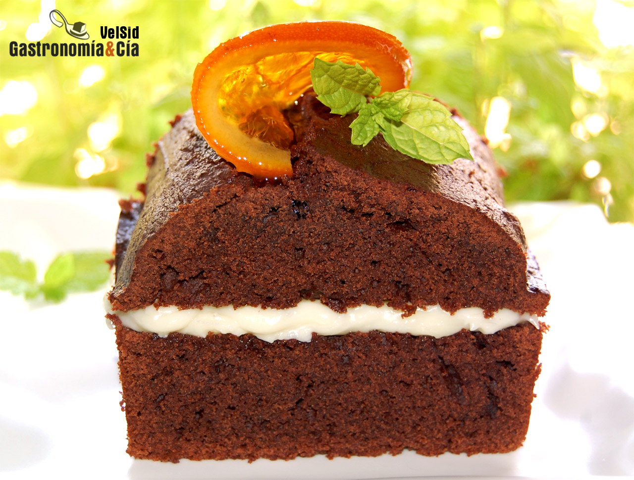 Cake de chocolate relleno de mascarpone y Cointreau